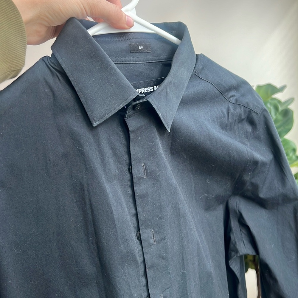 Express men’s medium black dress shirt